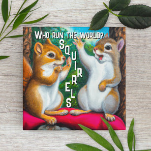 Squirrel Humor   Funny Squirrelly Art Cute Fridge Magnet