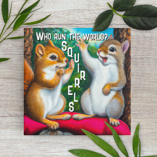 Squirrel Humor | Funny Squirrelly Art Cute Fridge Magnet