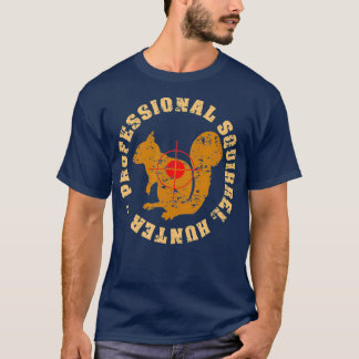 Squirrel Hunter  Retro Distresses Vintage T-Shirt