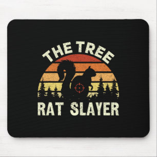 Squirrel Hunter The Tree Rat Slayer Retro Squirrel Mouse Mat