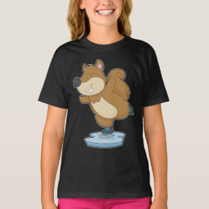 Squirrel Ice skating Ice skates T-Shirt