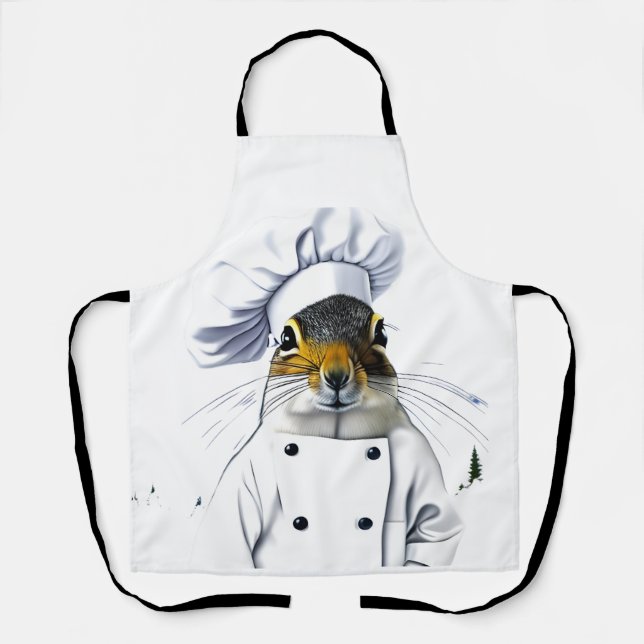 Squirrel in a Chef's Hat Apron (Front)