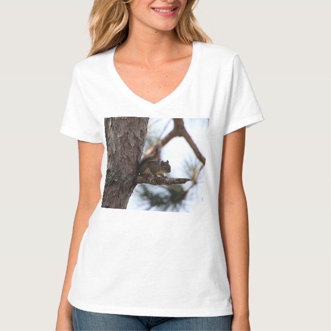 Squirrel in a Pine Tree T-Shirt (Front)