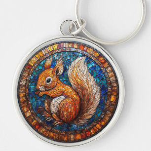 Squirrel in Detailed Motif Key Ring