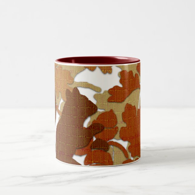 Squirrel in Fabric Two-Tone Coffee Mug (Center)