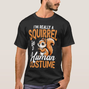 Squirrel in Human Costume Funny T-Shirt