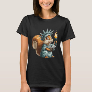 Squirrel In Liberty Statue Costume For Boys And Gi T-Shirt