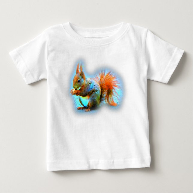 Squirrel in modern style baby T-Shirt (Front)