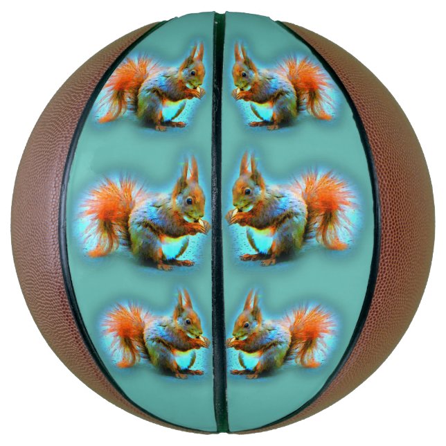 Squirrel in modern style basketball (Vertical)