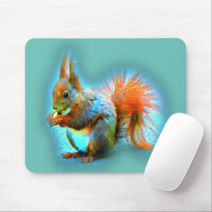 Squirrel in modern style mouse mat