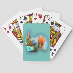 Squirrel in modern style playing cards