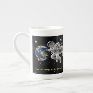 Squirrel in Space Bone China Mug