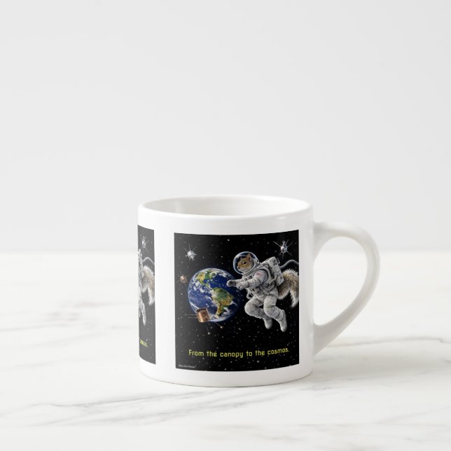 Squirrel in Space Espresso Cup (Right)