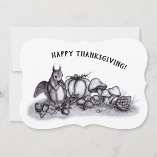 Squirrel in the Autumn , Happy Thanksgiving!