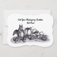 Squirrel in the Autumn , Happy Thanksgiving!