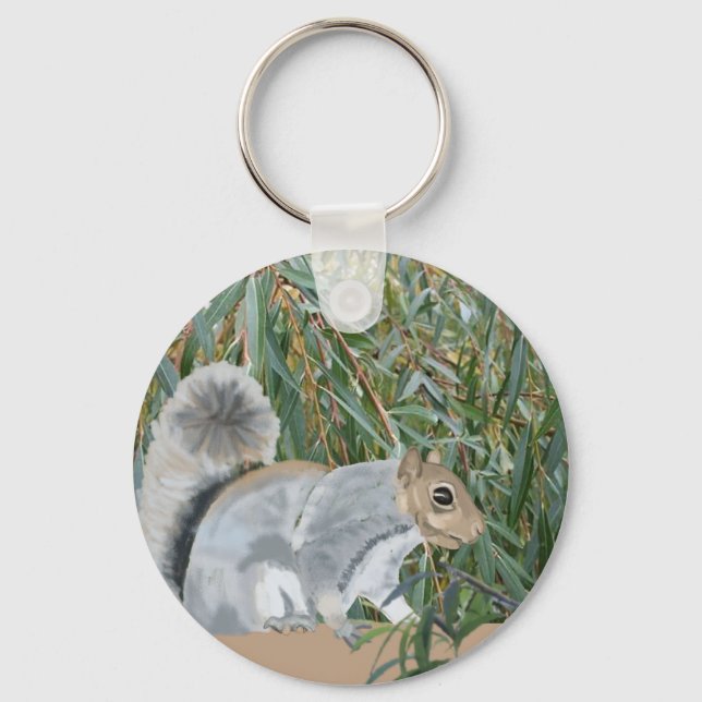 Squirrel in the Countryside  Keychain (Front)