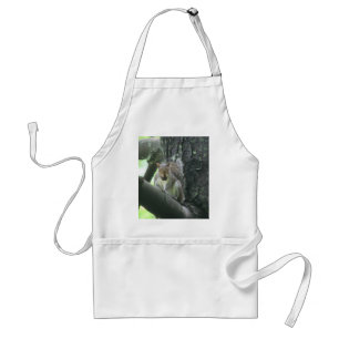Squirrel In Tree Animal Art Apron
