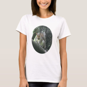 Squirrel In Tree Painting Animal Art  T-Shirt