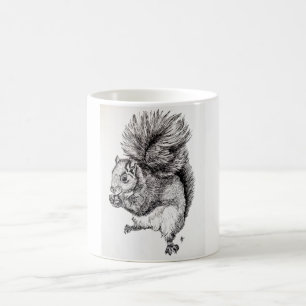 Squirrel Ink Illustration Coffee Mug