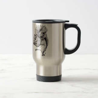 Squirrel Ink Illustration on Travel Mug