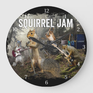 Squirrel Jam - funny rock band Large Clock