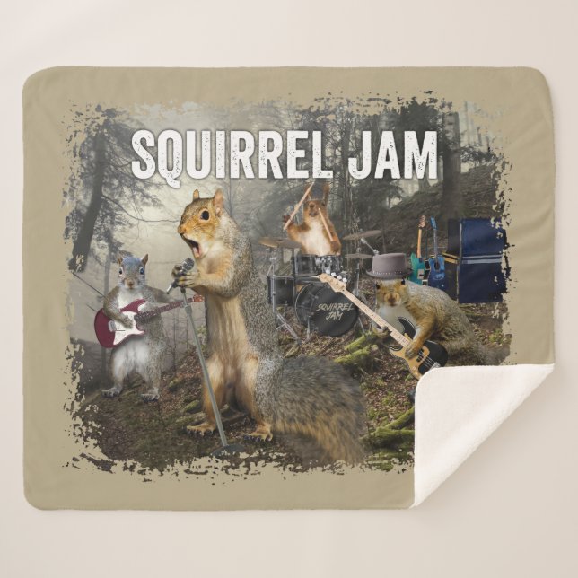 Squirrel Jam - funny rock band Sherpa Blanket (Front (Horizontal))