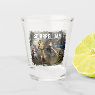 Squirrel Jam - funny rock band Shot Glass
