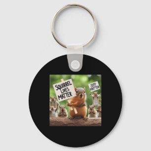 Squirrel Lives Sticker  Key Ring