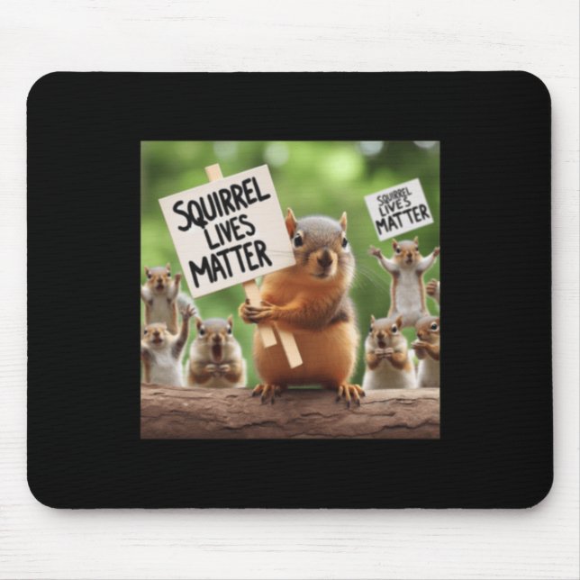 Squirrel Lives Sticker  Mouse Mat (Front)