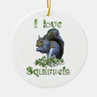 Squirrel Love Ceramic Tree Decoration