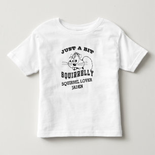 Squirrel Love Squirrelly Black Art Name Toddler T-Shirt