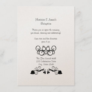 Squirrel Love Wedding Reception Card