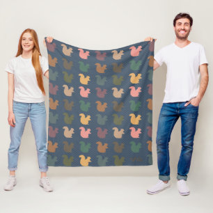Squirrel Lover Blanket, Cosy Squirrel Gift Fleece Blanket