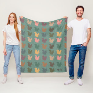 Squirrel Lover Blanket, Cosy Squirrel Gift Fleece Blanket