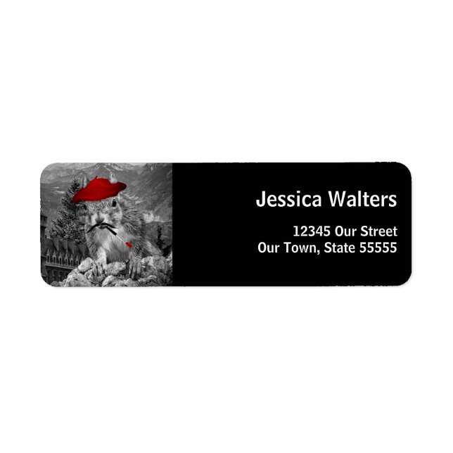 Squirrel Lover Funny Artist Address (Front)