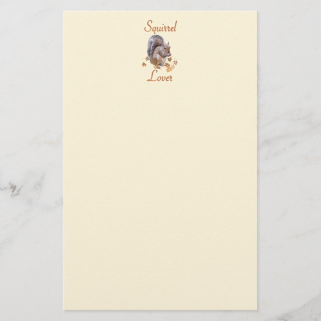 Squirrel Lover Stationery (Front)