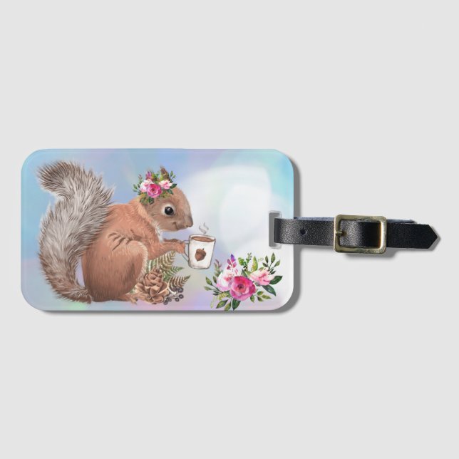Squirrel Luggage Tag (Front Horizontal)