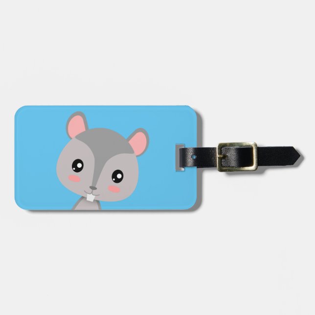 Squirrel Luggage Tag (Front Horizontal)
