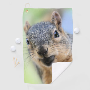 Squirrel magnet golf towel