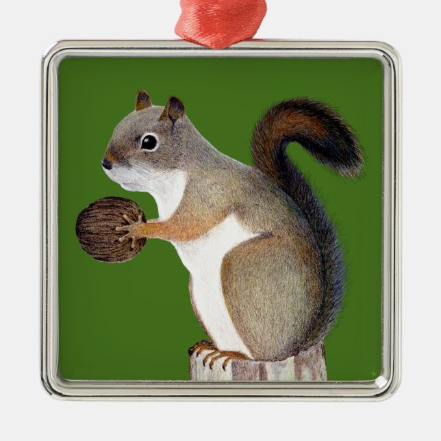 Squirrel Metal Tree Decoration (Front)