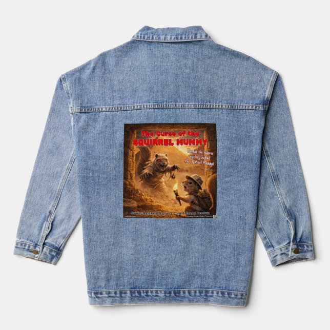 Squirrel Mommy Curse Movie Parody Denim Jacket (Back)