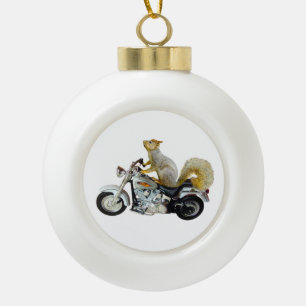 Squirrel Motorcycle Ornament