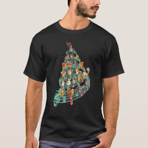 Squirrel Music Note Christmas Tree Squirrel Xmas T-Shirt