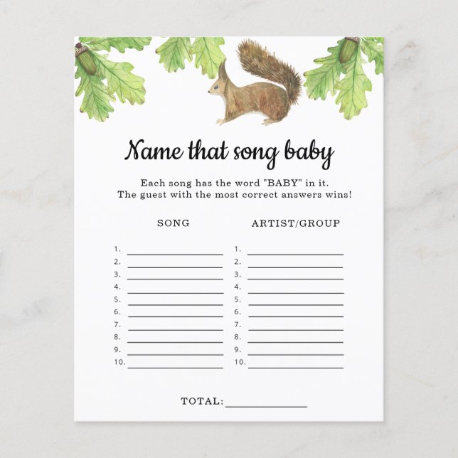 Squirrel - Name that Baby Song (Front)
