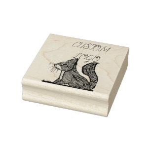 Squirrel Nature Custom Logo Rubber Stamp