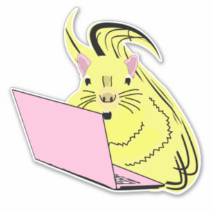 Squirrel nerd sticker