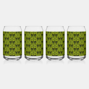 Squirrel Nordic Scandinavian Folk Art Can Glass