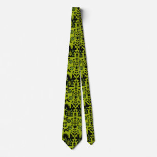 Squirrel Nordic Scandinavian Folk Art       Tie