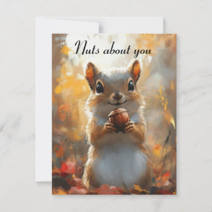 Squirrel Nutty For You Personalised Valentine Card