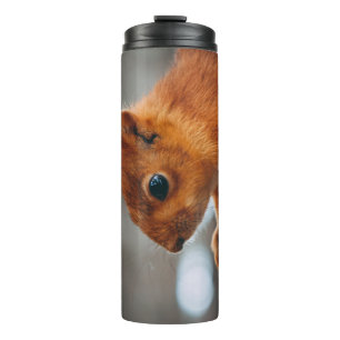 SQUIRREL ON TREE TRUNK THERMAL TUMBLER